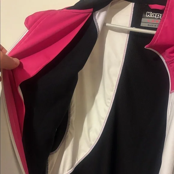 KAPPA Pink and White Women’s KOMBAT Track Jacket size Large - Picture 7 of 11